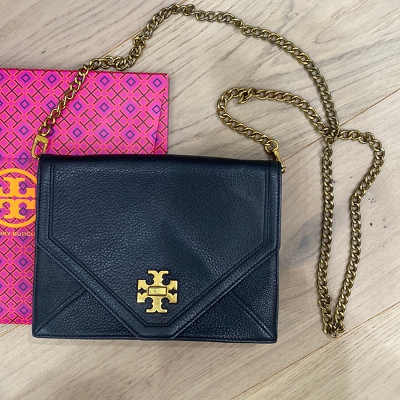 Tory Burch Bags Tory Burch Classic Envelope Chain Purse Black And